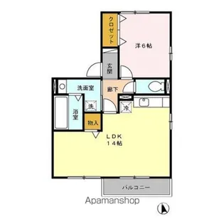 コンフォールE A棟【201号室】の間取り