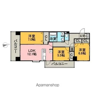 ヘスティア大濠【11階】の間取り