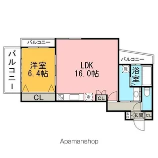 ティファーナ高宮【7階】の間取り