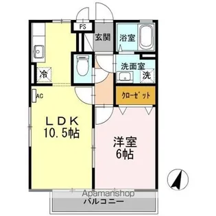 リヴィエール野上【2階】の間取り