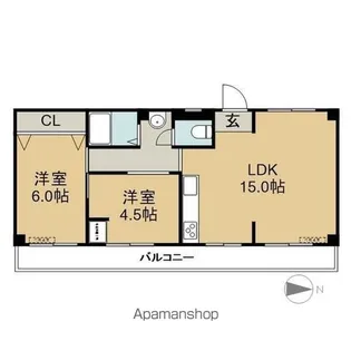 メゾン三幸(2024.9.30管理満了)【7階】の間取り