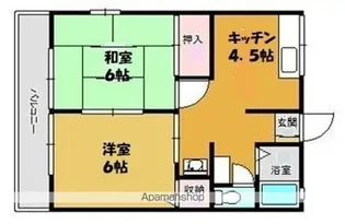 シティハイムキメイ【202号室】の間取り