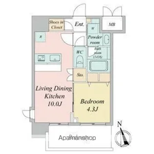 スプランディッド大須門前町【206号室】の間取り