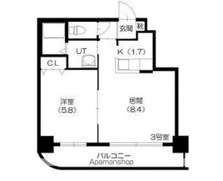 メトロサイド大通(METRO SIDE大通)【7階】の間取り