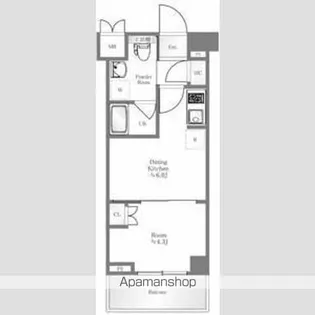 ハーモニーレジデンス神楽坂ヒルズセカンド【3階】の間取り