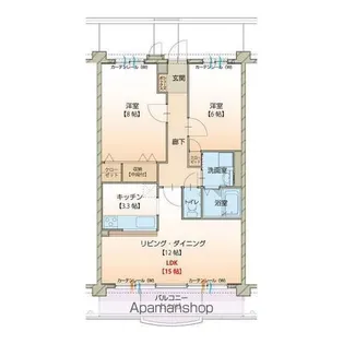 アムール アドニス【3階】の間取り