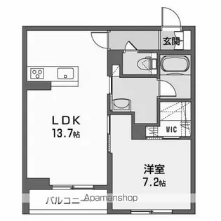 ヴォロンテ上杉【102号室】の間取り