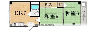 ロイヤル南生駒【2階】の間取り