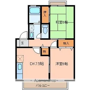 PARCROSETTEⅡ番館【2階】の間取り