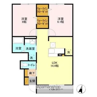 ウィルビューF【1階】の間取り