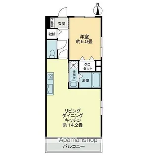 エバーグリーン【1階】の間取り