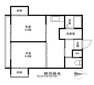 長野県長野市若宮1丁目【アパート】の間取り