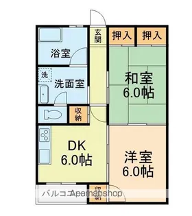 松岡ハイツ【1階】の間取り