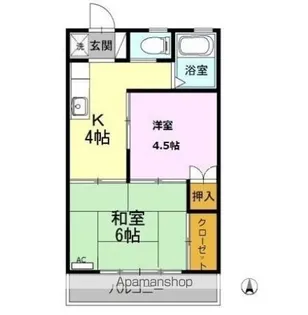 ビラシャングリラ【2階】の間取り