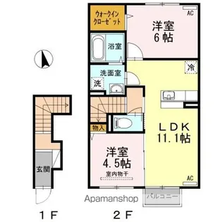 ティエドール A【2階】の間取り