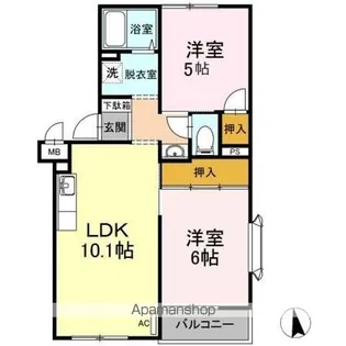ビラ・ジュニペラス C棟【3階】の間取り
