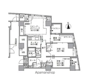 アクティ汐留【27階】の間取り