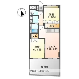 シノグロッサムⅠ【106号室】の間取り