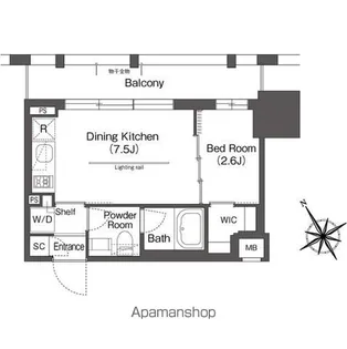 BluRock後楽園【6階】の間取り