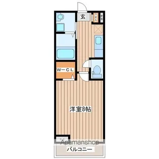 ウルス花京院B【2階】の間取り