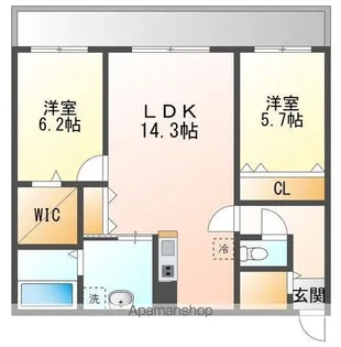 セレーネ星が丘【405号室】の間取り