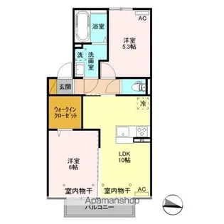 グランテラス宮子 B【2階】の間取り
