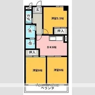 ソレアード川添【3階】の間取り