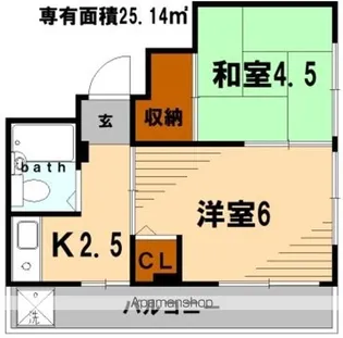 日吉屋ビル【4階】の間取り