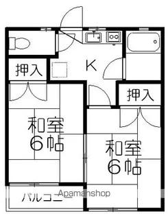 コーポ水の森【2階】の間取り