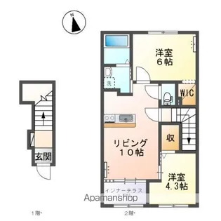 エス・ハウス(S・HOUSE)【2階】の間取り