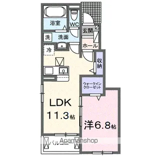 コッツ ウォルズ ガーデン【1階】の間取り