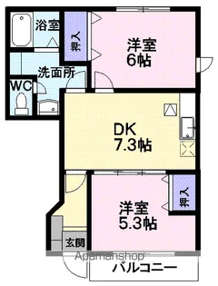 リブタウン A【1階】の間取り