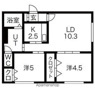 アプリーラ中央町C【3階】の間取り