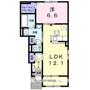 クレスト サン ヒルズⅠ【1階】の間取り