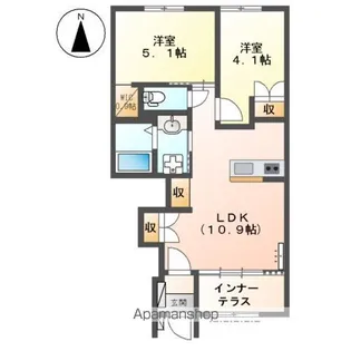 グルーヴィⅡ【1階】の間取り