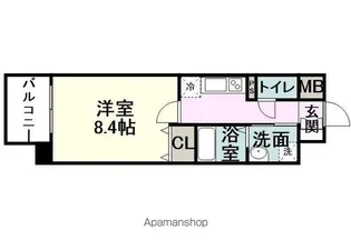 COLAS MIFUNE WEST【301号室】の間取り