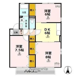 スクウェアガーデン VIII【2階】の間取り