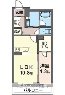 フォンターナ鈴谷【1階】の間取り