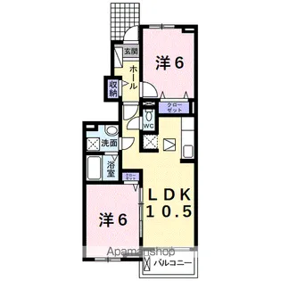 ヒルズ KEI【1階】の間取り