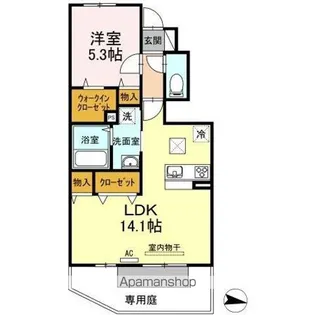 セジュール澄Ⅱ B棟【1階】の間取り