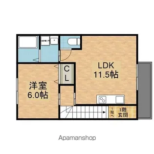 エクセルピア岩根中央【2階】の間取り