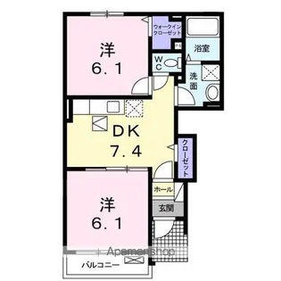 ジェルメ・メゾンⅡ【1階】の間取り