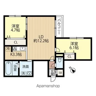 WELL BRIGHT東雲 RESIDENCE【2階】の間取り