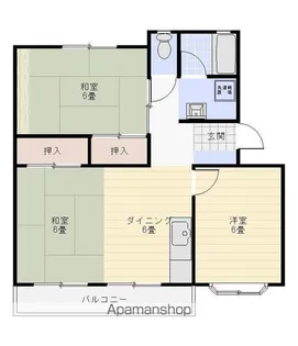 コスモハイツ【3階】の間取り