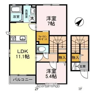 HEARTY’S ENT G棟【2階】の間取り
