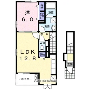 ポルト・ボヌールM Ⅰ【2階】の間取り