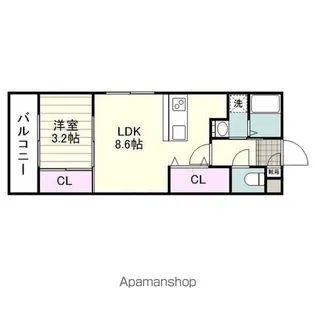 尾辻ビル【205号室】の間取り