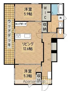 レトア昭和町【1階】の間取り