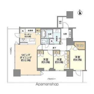 DAYONEタワー【4階】の間取り