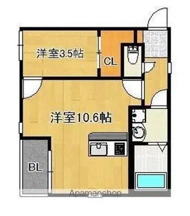 Crecia南福岡Ⅱ【2階】の間取り